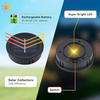 Solar Lights Replacement Top 4 Pack Lantern Light Solar Light Part 2.76 inch Waterproof Round Solar Replacement Lights Garden Patio Decor Light up Your Space (3.4 inch)