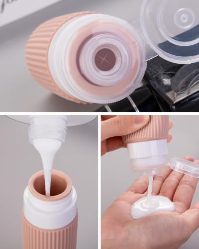 Travel Bottles for Toiletries 8 Pack (3 Ounces / RedRock)