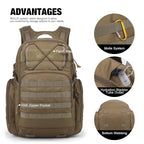 40L Tactical Backpack for Men (Khaki)