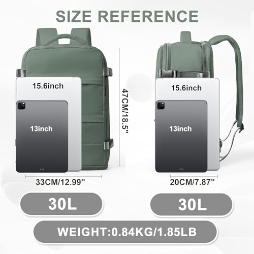 Large Travel Backpack For Women Men (30l / Olive Green)