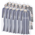 Garment Bags Covers 24"X60"Long Dress Bags for Hanging Clothes with Study Full Zipper Coat Covers for Closet Clothes Storage and Travel (White / 24''X55'')