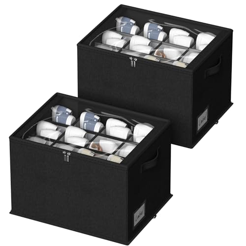 2 Pack Shoe Organizer for Closet (16.5*12.6*12.2in / Black)