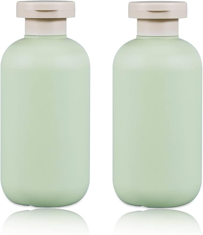 10oz Squeeze Bottles with Flip Cap, Refillable Plastic Travel Bottles by UMETASS