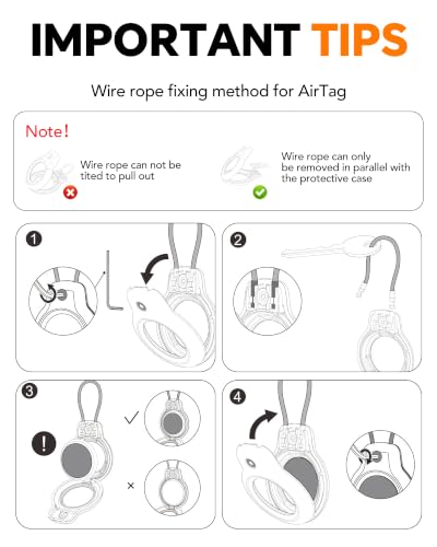 for AirTag Holder Keychain (Black/Grey/Orange/Yellow)