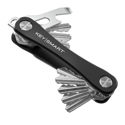 KeySmart Rugged Keychain Multitool Key Holder (Black / 2 Pack)