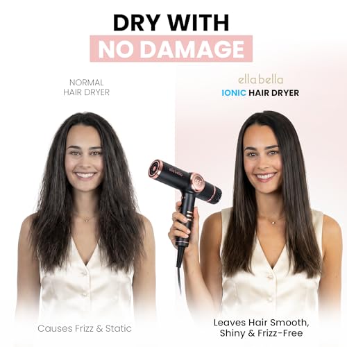 Ionic Hair Dryer with Diffuser (Black)