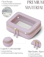 Clear Makeup Bag with Zipper Women Travel Toilrty Bag Purple Medium (Purple / Medium Moda)
