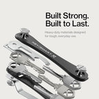 KeySmart Rugged Keychain Multitool Key Holder (Black / 2 Pack)