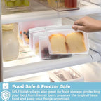 4 Pack Leakproof Clear Toiletry bags (2 Large 2 Medium / White)