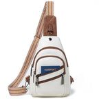 7L Crossboydy Sling Bag for Women Vegan Leather Crossbody Purse Fanny Pack Chest Bag for Travel (7L / 7l-beige Brown)