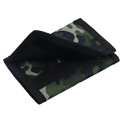RFID Blocking Canvas Wallet for Men and Women (Camo Green)