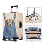 Luggage Cover Washable Suitcase Protector Anti (Pocket Kitten / L(fits 28-30Inch suitcase))