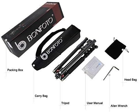 BONFOTO B690A Camera Tripod for Travel, Lightweight Aluminum Portable DSLR - Image 8