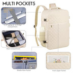Large Travel Backpack Women (17.3 inch / Beige)