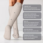 Cotton Compression Socks for Women&Men 20 (2 Pairs-brown / Small-Medium)