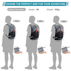 20L Hiking Backpack for Men Women Lightweight Foldable Small Daypack for Travel Camping Outdoor (Grey and Black / 20l)