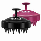2 Pack Scalp Massager Hair Growth Scrubber for Dandruff Removal (Red & Black)