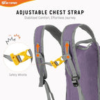15L Foldable Hiking Backpack Lightweight Packable Travel Daypack with Chest Strap Small Outdoor Folding Back Pack Collapsible Bag for Women Men (Purple / 15l)