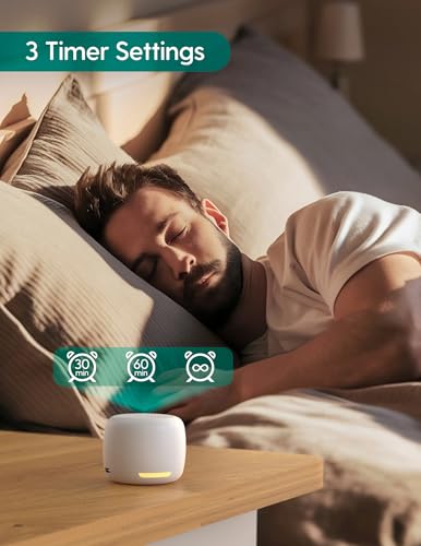 White Noise Sound Machine (1 - White-with Night Light / Pocket Mini Glow)