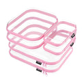 Clear Hard Shell Zipper Cases (Pink / 6 Pack (2L+2M+2S))