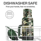 50 oz Camo Tumbler with Handle (Woodland Flag / 50 Ounces)