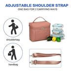 NOL 8L Insulated Lunch Bag for Women (Dark Pink / Medium (8 Liters))