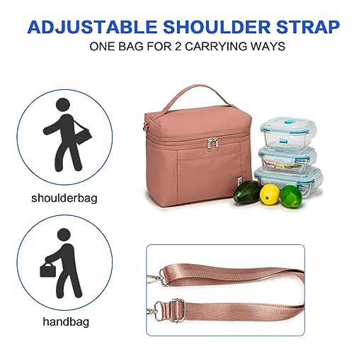 NOL 8L Insulated Lunch Bag for Women (Dark Pink / Medium (8 Liters))