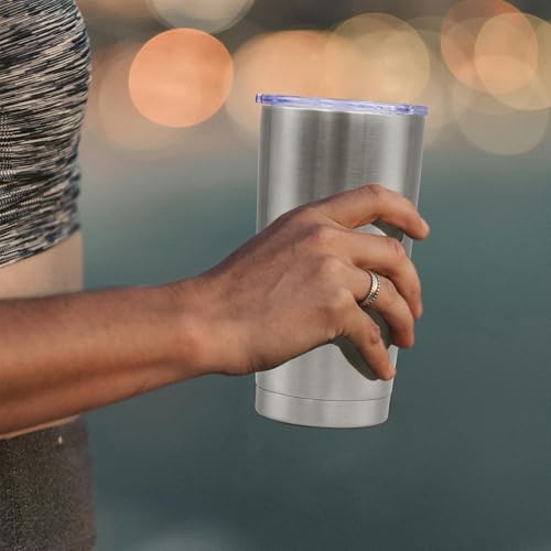 20oz Tumbler Insulated Coffee Tumblers with Lid Stainless Steel SS 12P (Stainless Steel)