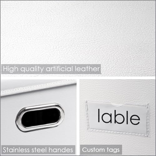 Collapsible Storage Box with Lid [3 (White / Small(3-Pack))