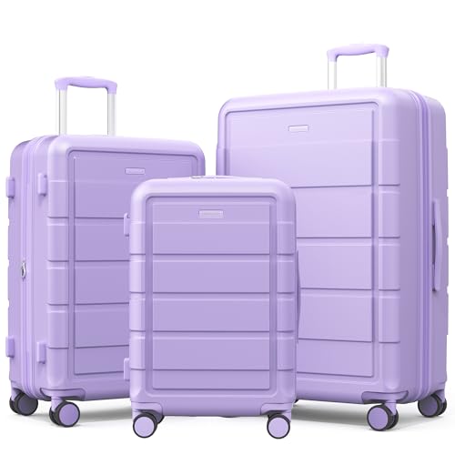 G Series Luggage set 3pcs (Lavender Purple / 3-Piece Set (20/24/28in))