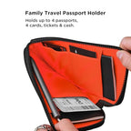 Zip Travel Wallet RFID Blocking Passport Holder Black (Black)