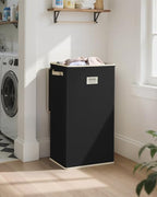100L Laundry Hamper with Lid (Pitch Black / 100L)