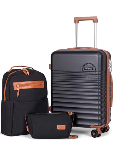 Luggage Sets 3Piece (Black / 3 Piece Sets (20/BP/TB))