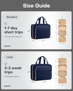 Hanging Travel Toiletry Bag Women Men (Dark Blue / Medium)
