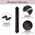 Overnight Hair Curlers Heatless Curls (Black(Pack of 6))