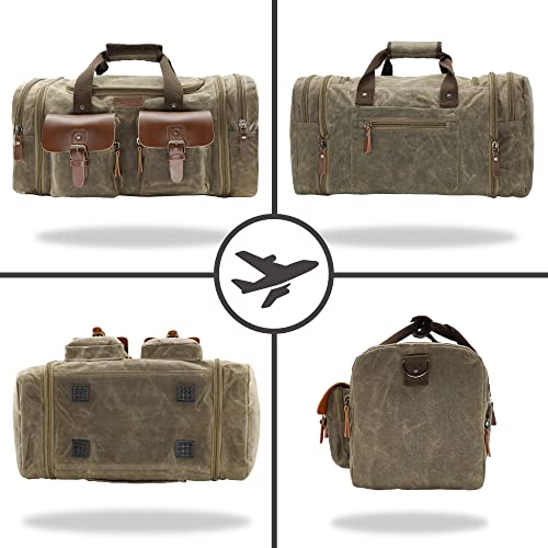 Waxed Canvas Duffle Bag (Vintage Grey / X Large-60L Duffle Bag)