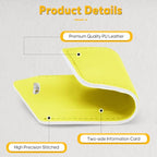 12 Pack Leather Luggage Tags for Suitcases Travel Tag (Light Yellow)