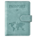 Passport Holder for Travel Essentials (light blue / Magnetic Clasp)