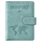 Passport Holder for Travel Essentials (light blue / Magnetic Clasp)