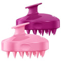2 Pack Large Scalp Massager Scrubber Shampoo Brush for Hair Growth (Pink & Purple)