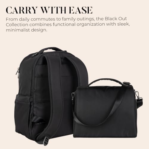 Classic Diaper Backpack Machine Washable Baby Travel Bag (Black Out)