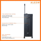 32" Aluminum Macro Traveler Checked Spinner Luggage (32 Inches / Onyx)