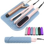 Plus Size Silicone Heat Resistant Mat for Hair Tools (Blue)