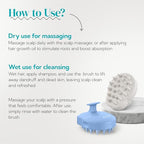 2 Pack Large Scalp Massager Scrubber Shampoo Brush for Hair Growth (New Blue & Beige)