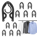 10 Pcs Travel Hangers (Black / 10 Pcs)