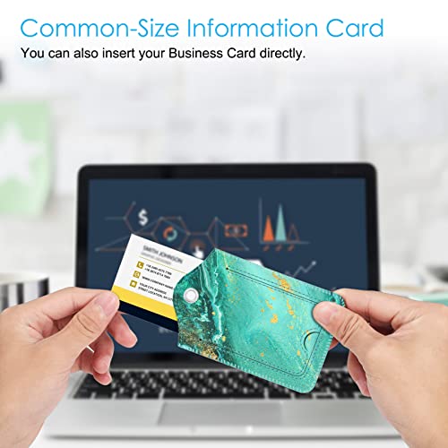 Luggage Tags Privacy Cover ID Label for Travel Bag Suitcase (Aqua Wave)