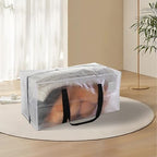 8 Pack Heavy Duty Extra Large Moving Bags with Black Handles (Clearblack-8)