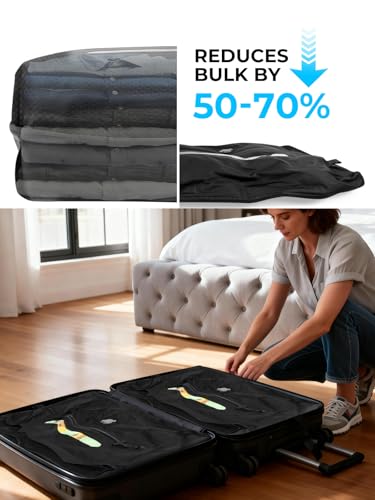 Vacuum Travel Bags with Pump (Black / 1PC+Pump)
