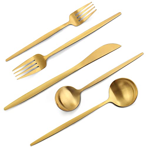 Matte Gold Silverware Set (Matte Gold)
