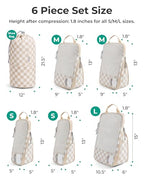 6 Set Compression Packing Cubes for Travel (Weekend Check / Set of 6)